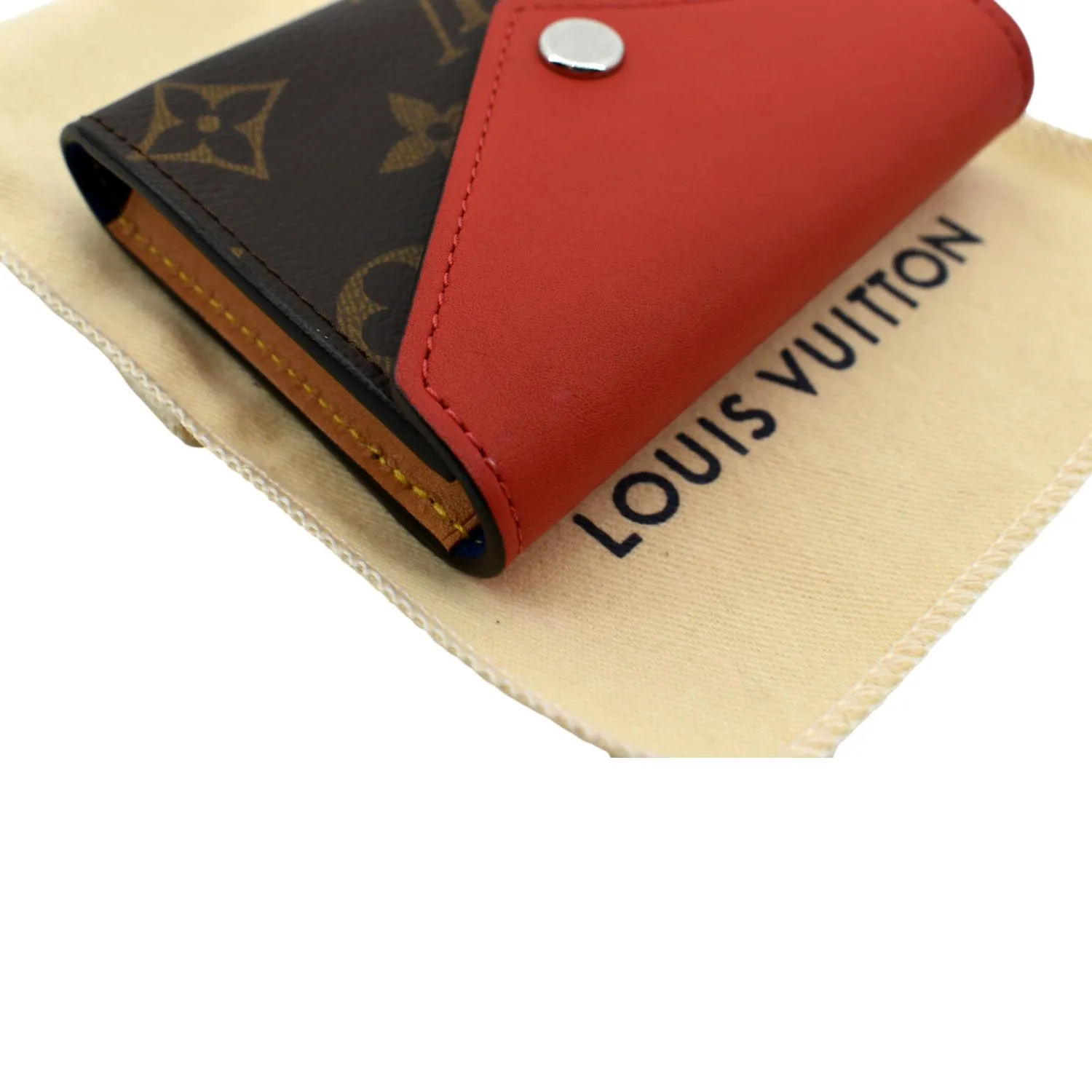 LOUIS VUITTON Zoe Monogram Leather Wallet Cerise