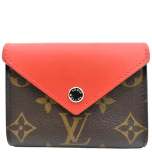 LOUIS VUITTON Zoe Monogram Leather Wallet Cerise