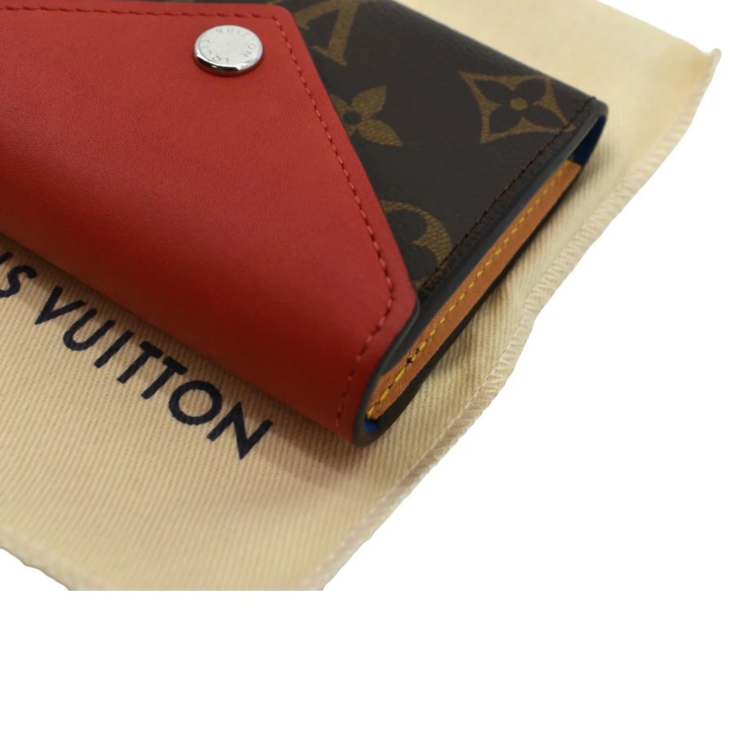 LOUIS VUITTON Zoe Monogram Leather Wallet Cerise