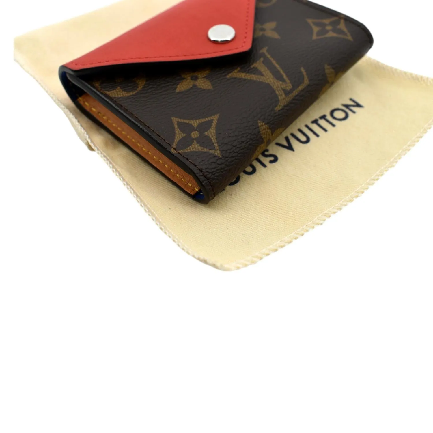 LOUIS VUITTON Zoe Monogram Leather Wallet Cerise