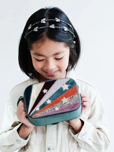 Luxe Velvet Stripe Bag