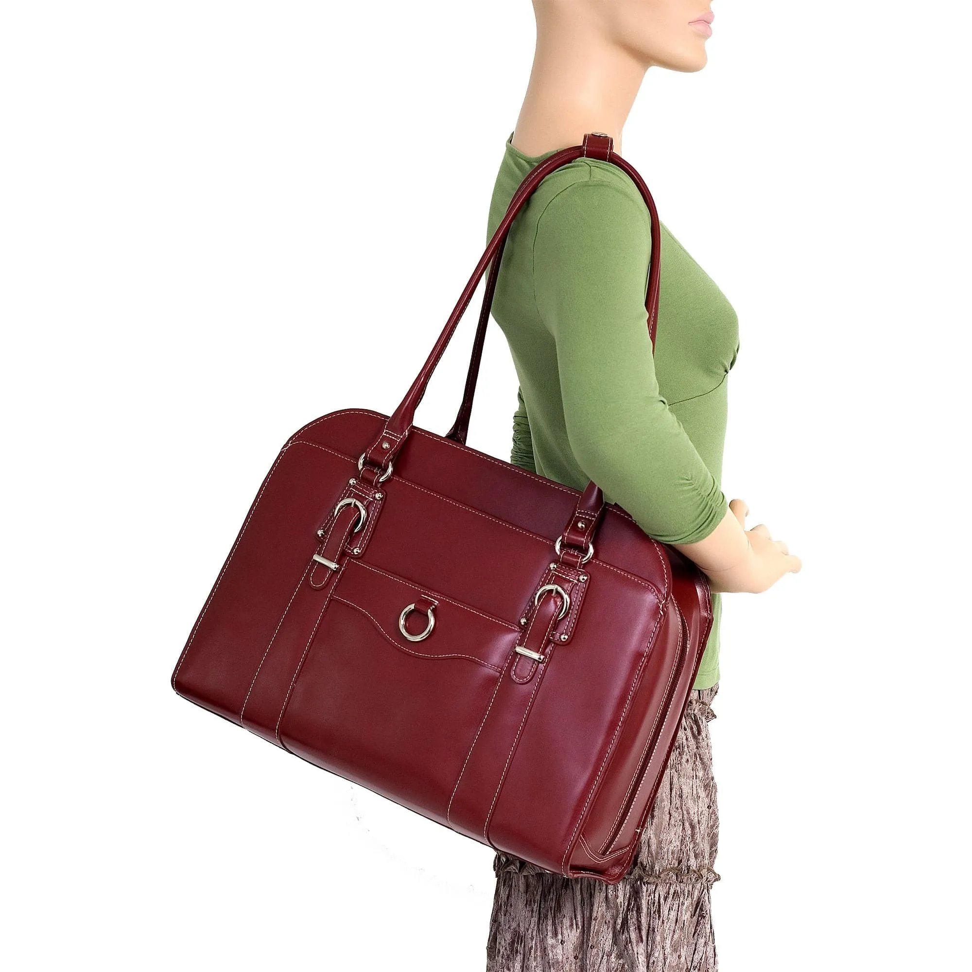 McKlein USA Hillside 14" Leather Ladies' Laptop Briefcase