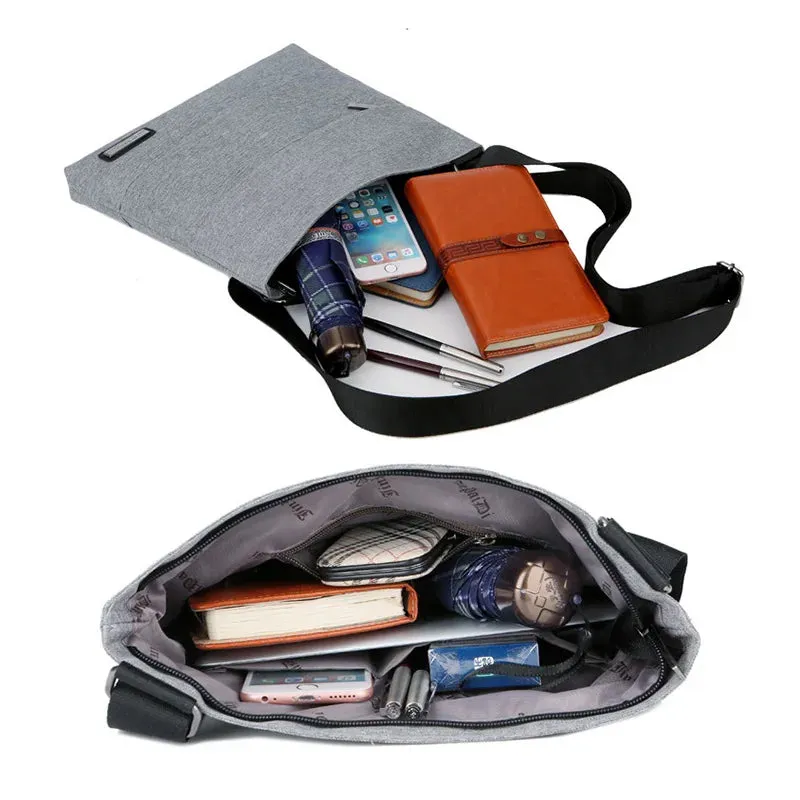 Men's Crossbody Bag Business Leisure Fashion Travel Outdoor Tablet Computer Bag Japanese Simple Waterproof Men's Shoulder Bag