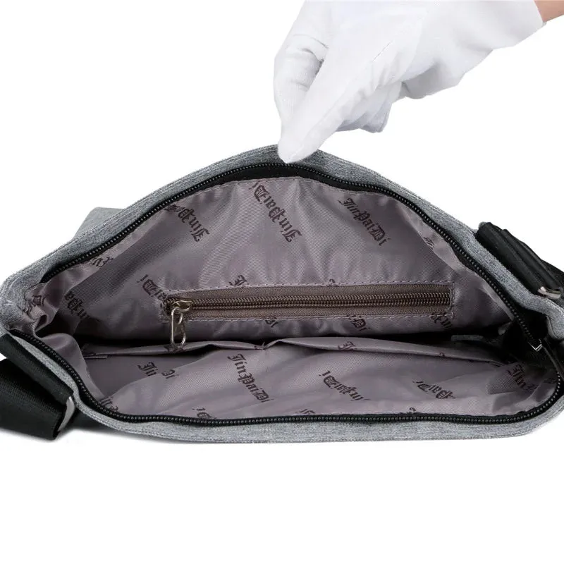 Men's Crossbody Bag Business Leisure Fashion Travel Outdoor Tablet Computer Bag Japanese Simple Waterproof Men's Shoulder Bag