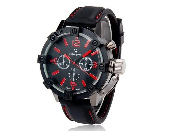 Men's Vogue Thick Case Analog Business Watch