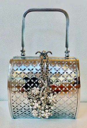 One-Of-A-Kind Vintage Petite Stainless Steel Clutch