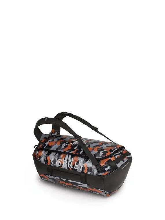 Osprey Transporter® Duffel 40 Black/Orange Camo