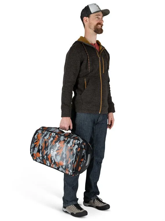Osprey Transporter® Duffel 40 Black/Orange Camo