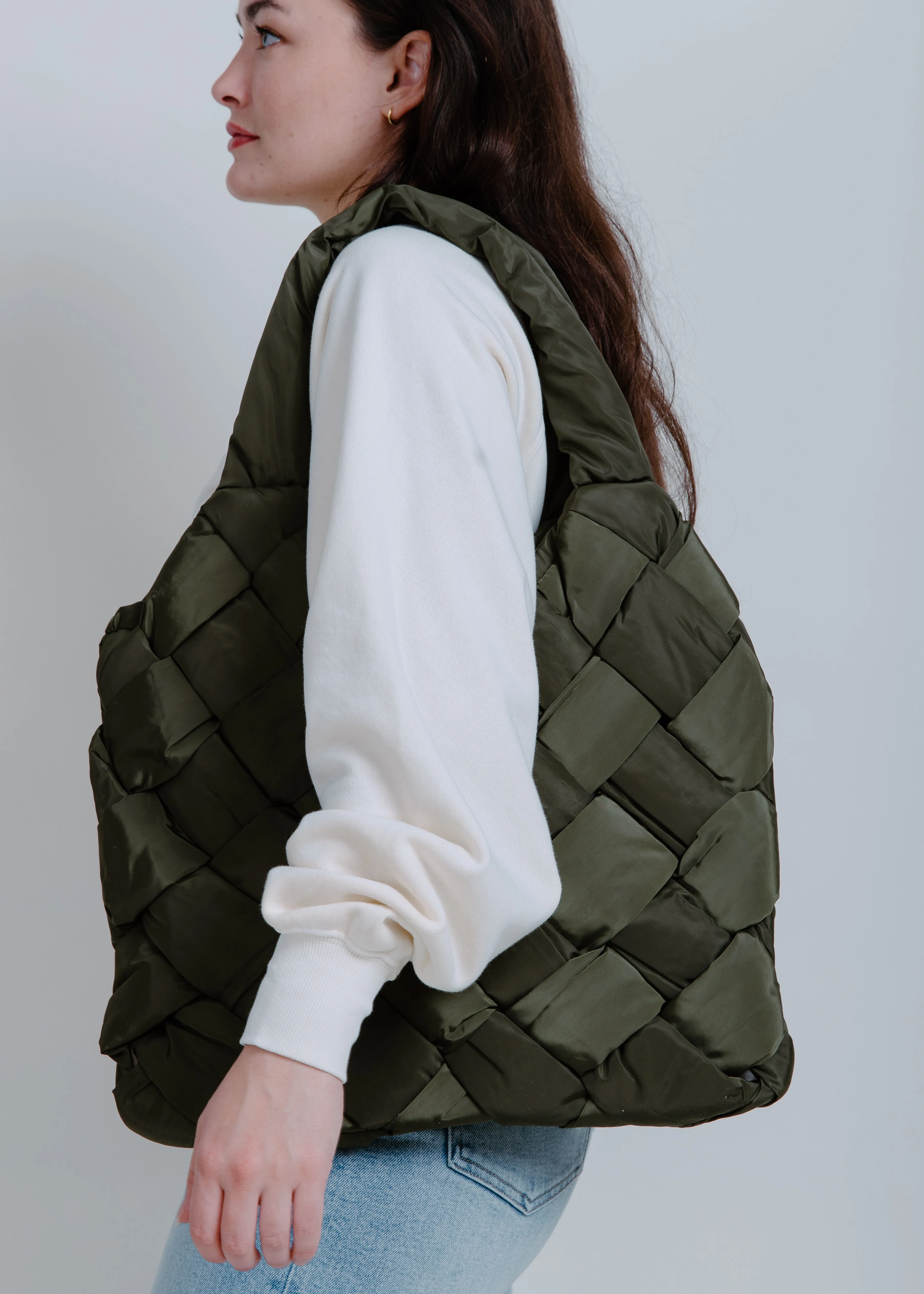 Piper Woven Tote - Olive