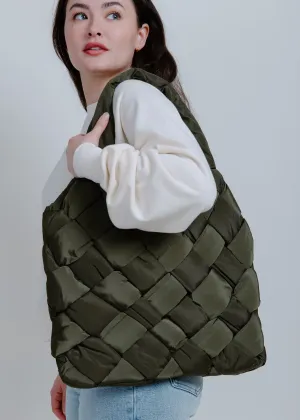 Piper Woven Tote - Olive