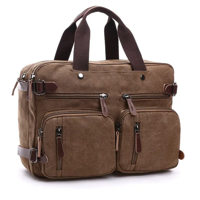 Reduced price Messenger Large Scione Leather Briefcase Tote Shoulder Business Casual Canvas Travel Men Laptop Bag Handbag Back Massive price drop Pocket Suitcase