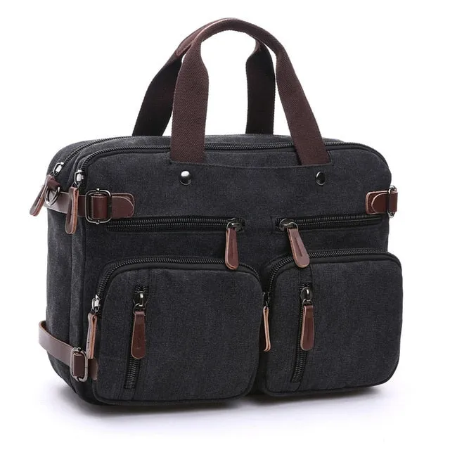 Reduced price Messenger Large Scione Leather Briefcase Tote Shoulder Business Casual Canvas Travel Men Laptop Bag Handbag Back Massive price drop Pocket Suitcase