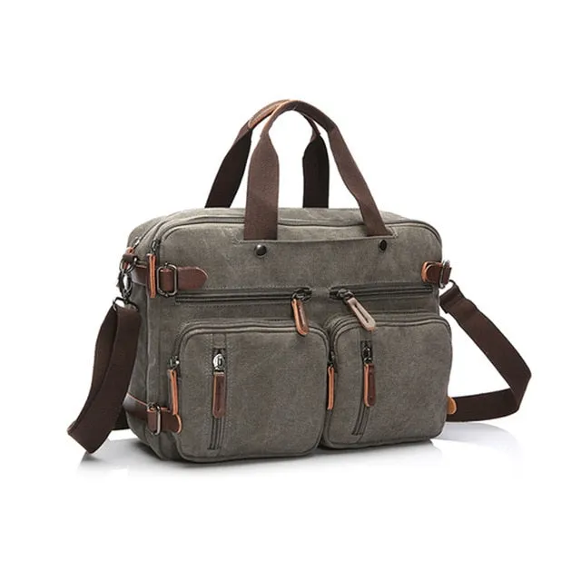 Reduced price Messenger Large Scione Leather Briefcase Tote Shoulder Business Casual Canvas Travel Men Laptop Bag Handbag Back Massive price drop Pocket Suitcase