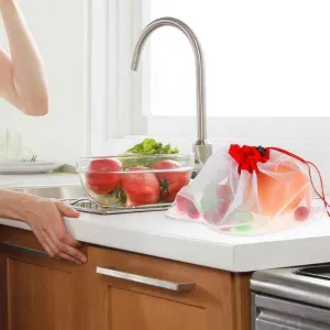 Reusable Refrigerator Mesh Bags (12 pcs)