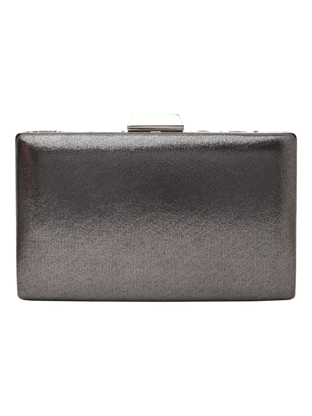 Rocia By Regal Grey Women Mother Of Pearl Hand Embroidered Clutch