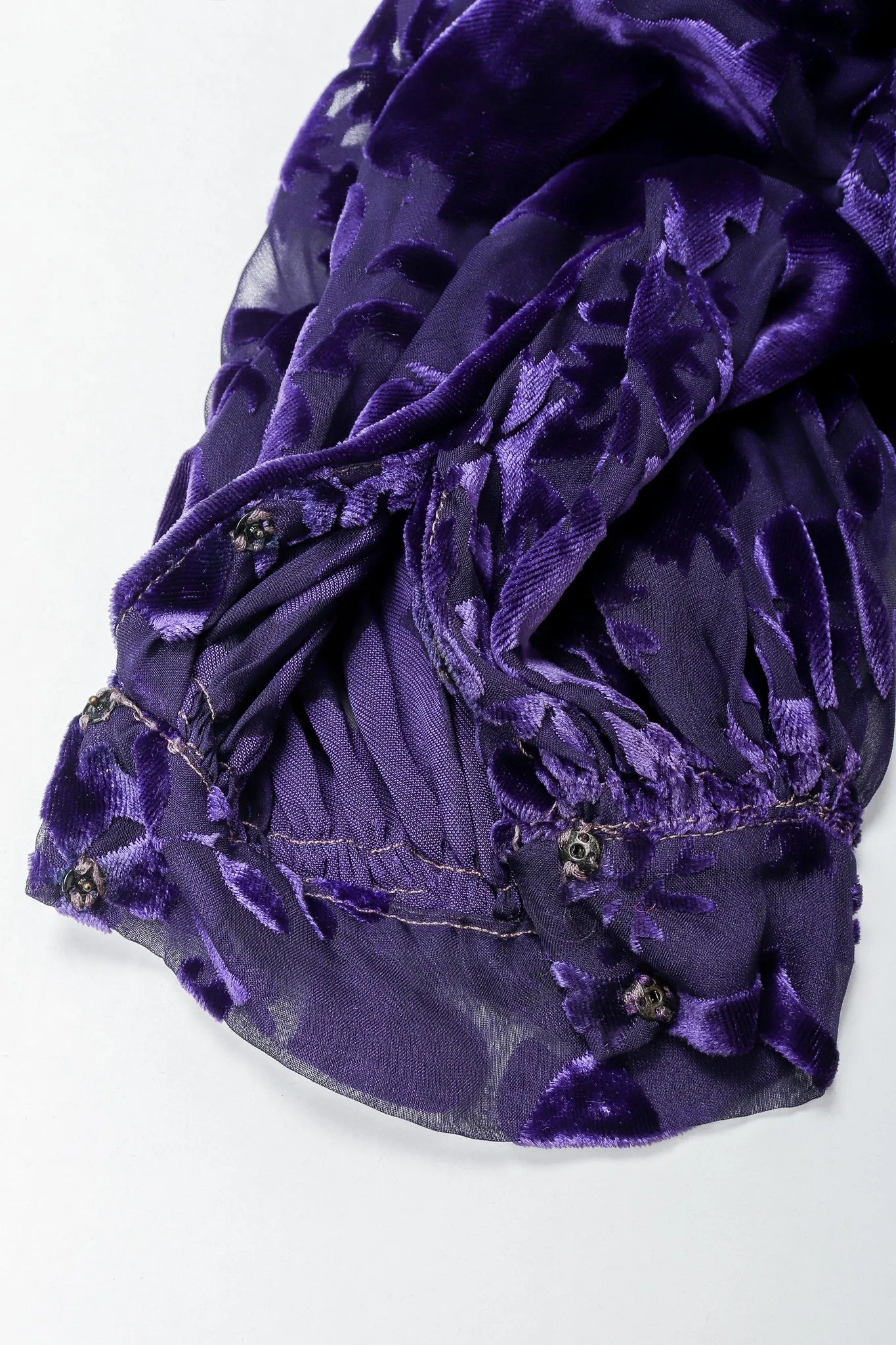 Sheer Velvet Burnout Gown