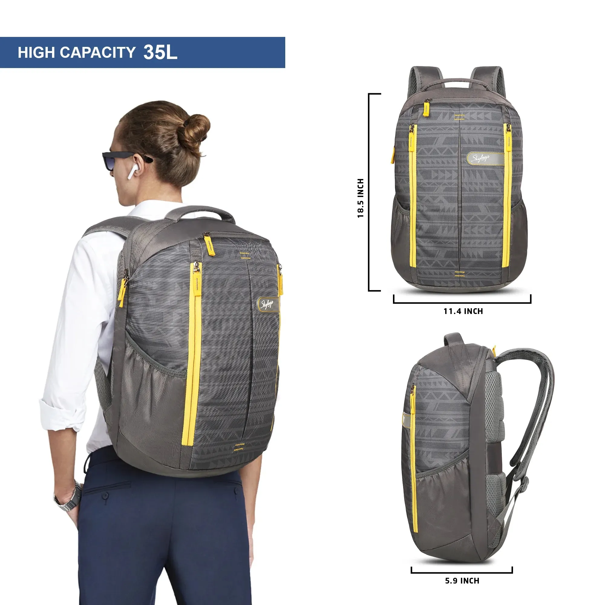 Skybags Offroader NX  02 Laptop Backpack Grey
