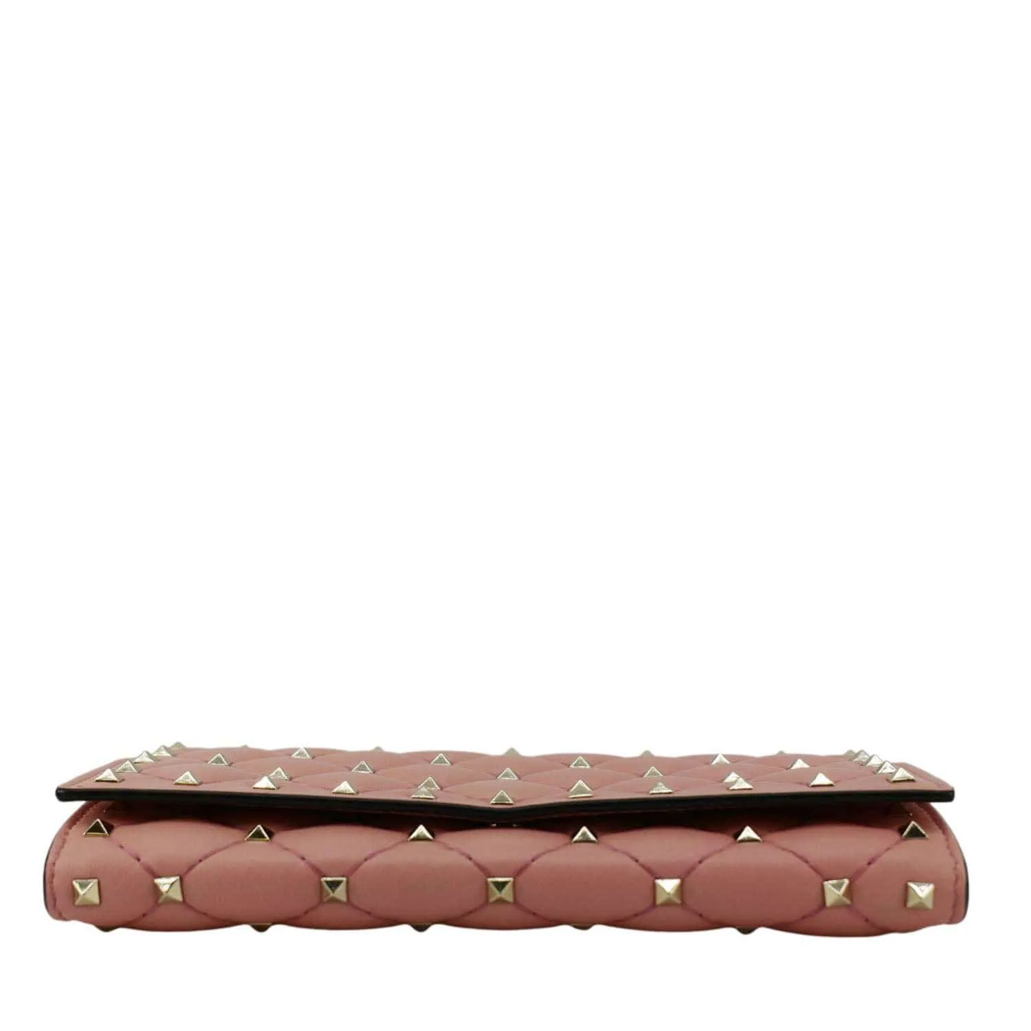 VALENTINO Garavani Rockstud Spike Leather Wallet Dusty Pink