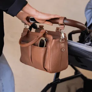 Vanchi Amelia Convertible Nappy Bag/ Pram Caddy - Pebbled Tan