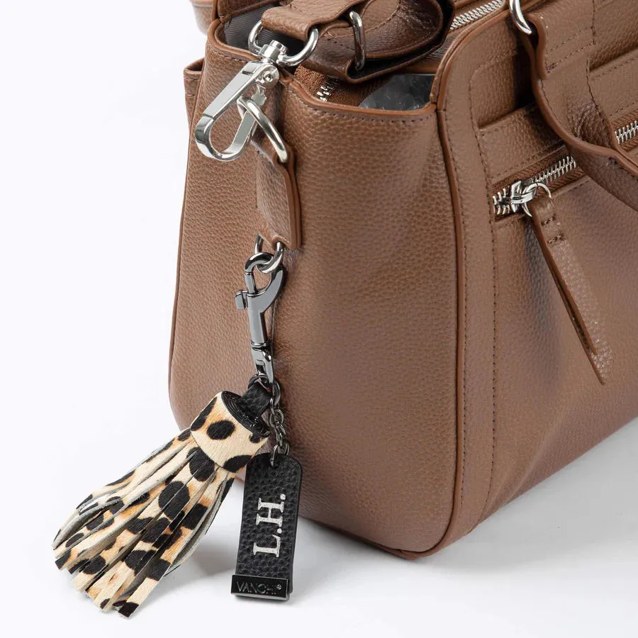 Vanchi Amelia Convertible Nappy Bag/ Pram Caddy - Pebbled Tan