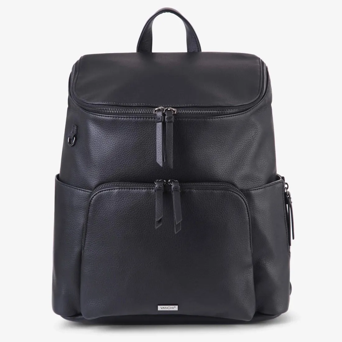 Vanchi Vegan Frankie Everyday Backpack - Black