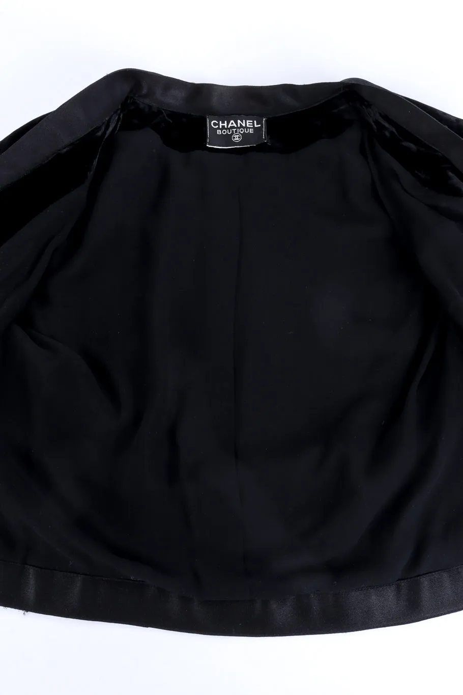Velvet & Satin Trim Crop Jacket