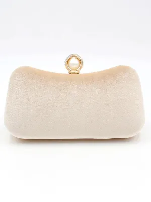 Velvet Inlay Pearl Dinner Wedding Clutch Bags MNBF042