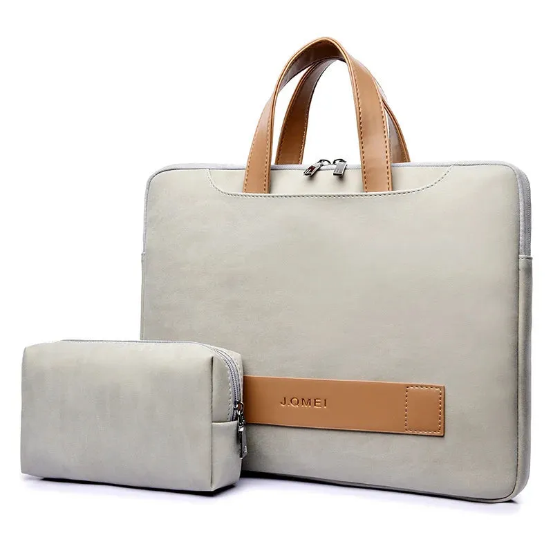 Women Laptop Leather Briefcase Office Bag Portable Ultrathin Computer Handbag Men Messenger Briefcases Notebook Bags Portafolio