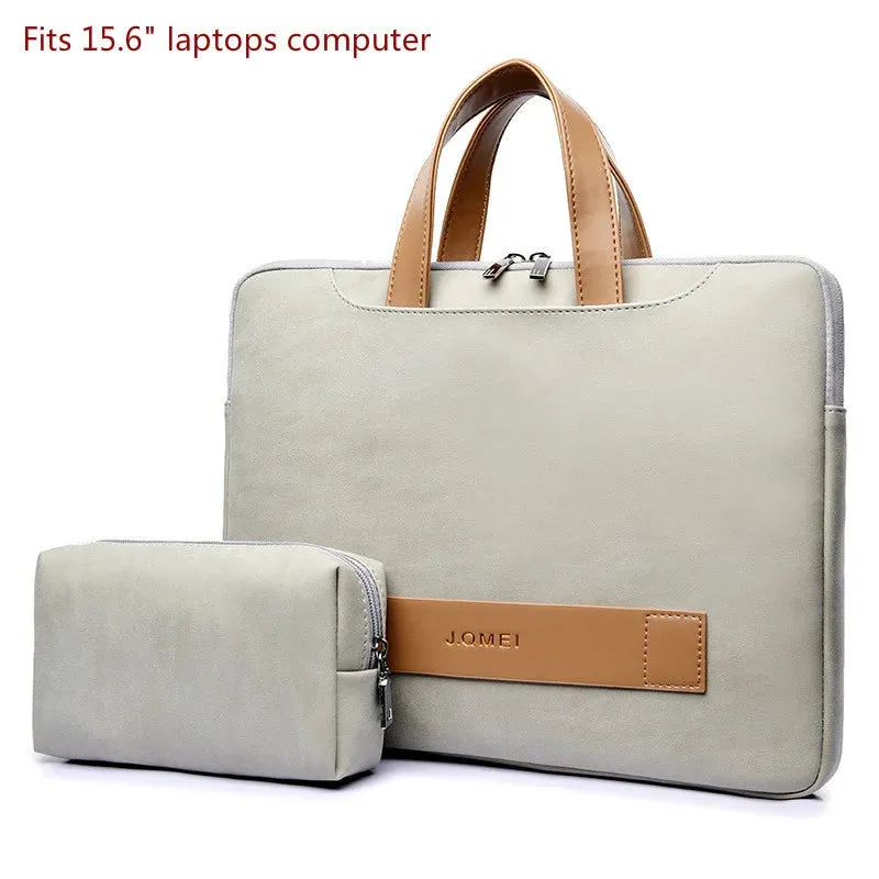 Women Laptop Leather Briefcase Office Bag Portable Ultrathin Computer Handbag Men Messenger Briefcases Notebook Bags Portafolio