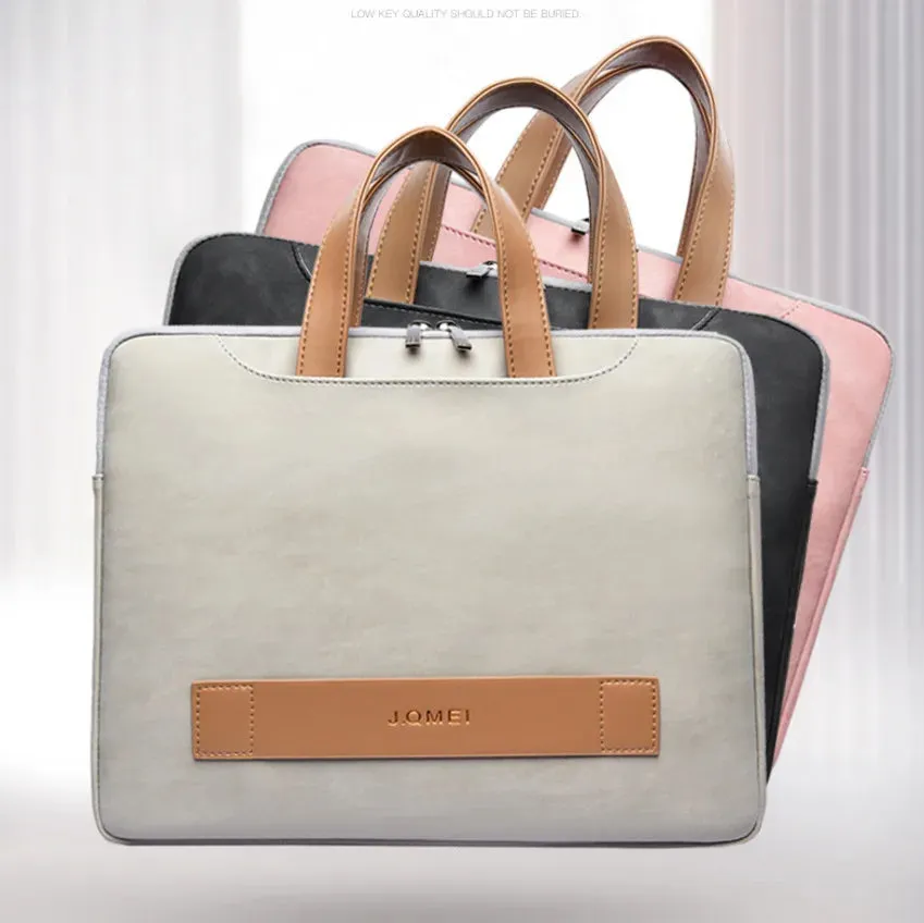 Women Laptop Leather Briefcase Office Bag Portable Ultrathin Computer Handbag Men Messenger Briefcases Notebook Bags Portafolio