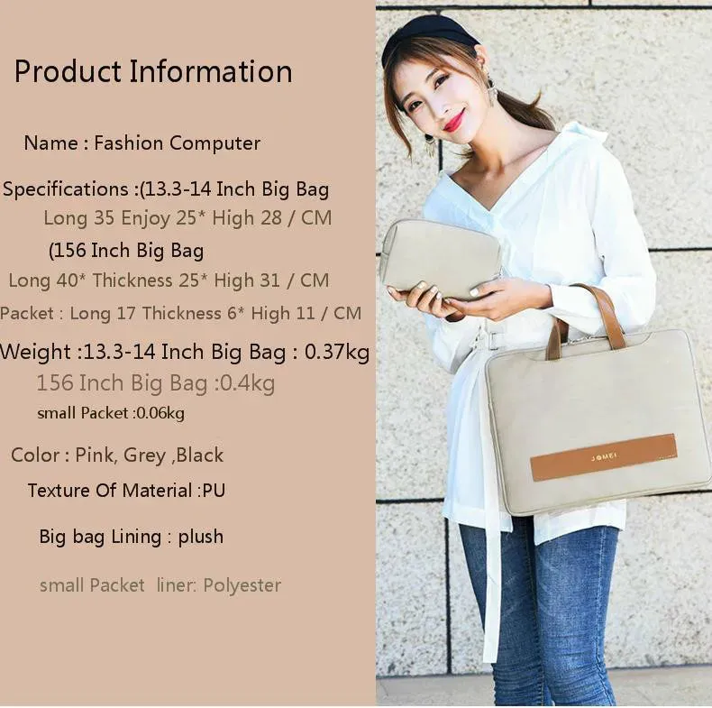 Women Laptop Leather Briefcase Office Bag Portable Ultrathin Computer Handbag Men Messenger Briefcases Notebook Bags Portafolio